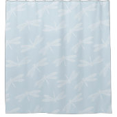 エレガントなトンボパターン-あなた自身の色を選んで下さい シャワーカーテン (正面)