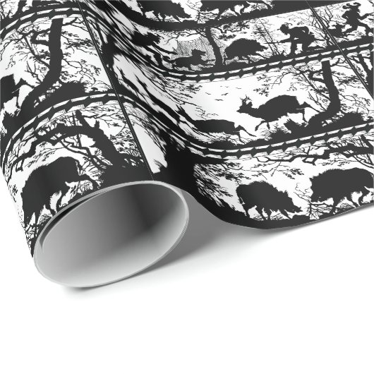 エレガントなドイツのハンターのロッジのシカおよびイノシシ ラッピングペーパー (ロールコーナー)