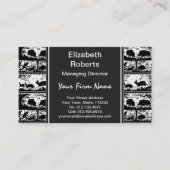 エレガントなドイツの狩り場面連続したシカおよび雄豚 名刺 (正面)