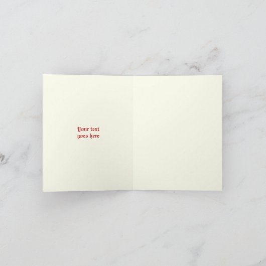 エレガントなドクロ ハロウィン 赤い結婚式 ありがとう サンキューカード (内部)