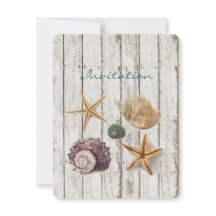 エレガントなドック材の木の貝殻 ビーチ ウェディング