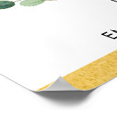 エレガントなドライブスルー ブライダルシャワー パレード歓迎 ポスター (角)