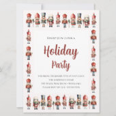 エレガントなナッツクラッカー クリスマス ホリデー パーティー 招待状 (正面)