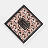 エレガントなナプキン ローズゴールド グリッター テーブル アクセント (コーナー)