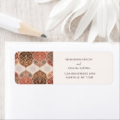 エレガントなニッカ・イスラム教式結婚式の返信住所ラベル ラベル (インサイチュ)