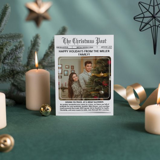 エレガントなニュースレター モダンな写真コラージュ クリスマス