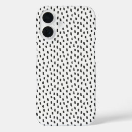 エレガントなニュートラルな筆致 モダンな黒と白 iPhone 16ケース