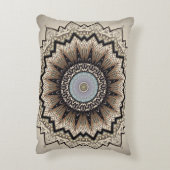 エレガントなニュートラルの万華鏡のように千変万化するパターン アクセントクッション (裏面(縦))