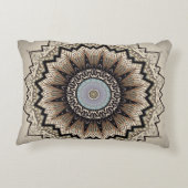 エレガントなニュートラルの万華鏡のように千変万化するパターン アクセントクッション (裏面)