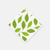 エレガントなネイチャーグリーンリーフ スタンダードカクテルナプキン (角)