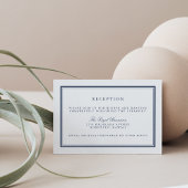エレガントなネイビーとホワイトの結婚式の披露宴 エンクロージャーカード