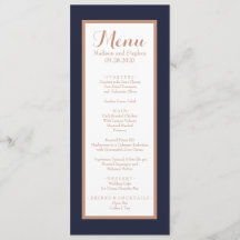 エレガントなネイビーブルー、白、フェイクローズゴールドのウェディング