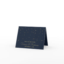 エレガントなネイビー＆ゴールドの星空 ウェディング