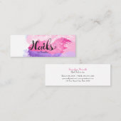 エレガントなネイリスト スキニー名刺 (正面/裏面)