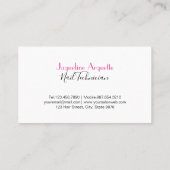 エレガントなネイリスト 名刺 (裏面)