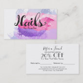 エレガントなネイリスト 紹介カード (正面/裏面)