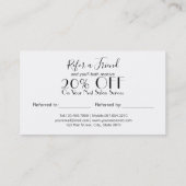 エレガントなネイリスト 紹介カード (裏面)