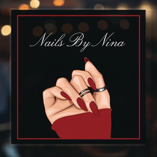 エレガントなネイルアーティスト ビューティーサロン プロモーショナル ウィンドウサイン