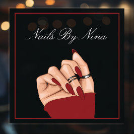 エレガントなネイルアーティスト ビューティーサロン プロモーション ウィンドウサイン