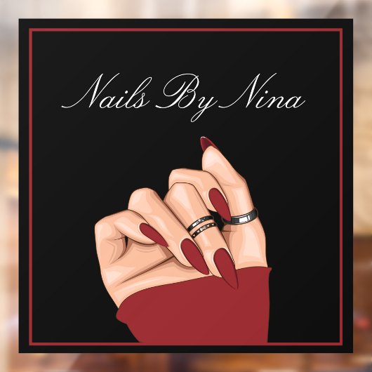 エレガントなネイルアーティスト ビューティーサロン プロモーション ウィンドウサイン