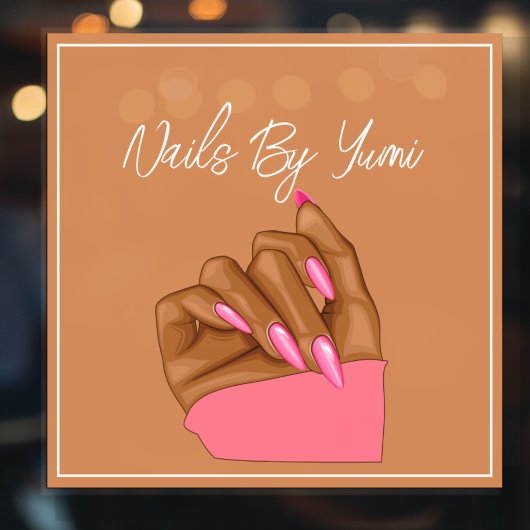 エレガントなネイルアーティスト マニキュリスト タイポグラフィ ブランド ウィンドウサイン