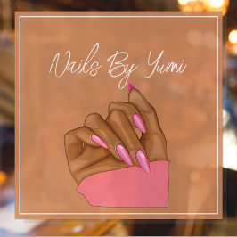 エレガントなネイルアーティスト マニキュリスト タイポグラフィ ブランド ウィンドウサイン