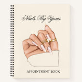 エレガントなネイルサロンのマニキュリスト予約帳 ノートブック (正面)