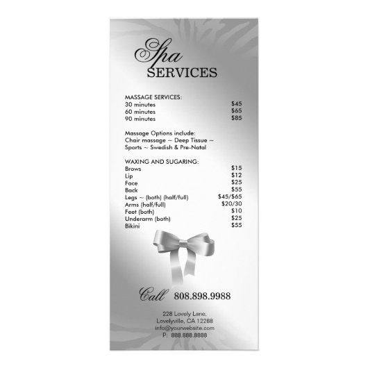 エレガントなネイルサロンのメーキャップアーティストの美容師 ラックカード (裏面)