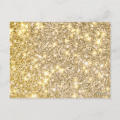 エレガントなネオン ゴールド ブラック レトロ スイート16 誕生日 ポストカード (裏面)