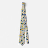 エレガントなネクタイ メディテレーニアンフラワーデザイン ネクタイ (正面)