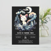 エレガントなネコの誕生日 招待状 (スタンド正面)