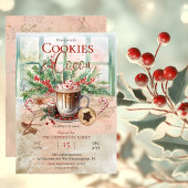 エレガントなノスタルジックなクッキーとココアのホリデーパーティー 招待状
