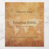 エレガントなノスタルジックな古紙調のドリンクボトル ワインラベル (シングルラベル)