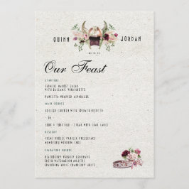 エレガントなノルウェー+ヴァイキングの結婚式メニュー メニュー