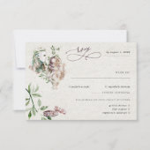 エレガントなノルウェー+ヴァイキングの結婚式RSVP 出欠カード (正面)