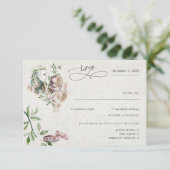 エレガントなノルウェー+ヴァイキングの結婚式RSVP 出欠カード (スタンド正面)