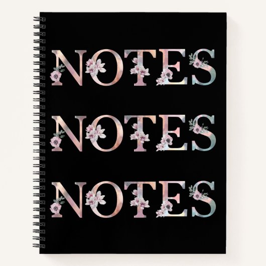 エレガントなノーツ ノーツ ノーツ フラワーミズマス ノートブック (正面)