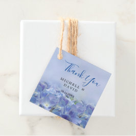 エレガントなハイドランジアの青い花の感謝の気持ちを表すタグ フェイバータグ