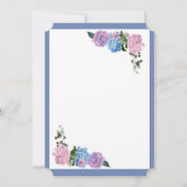 エレガントなハイドランジアのSave The Dateカード 招待状 (裏面)