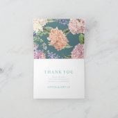 エレガントなハイドレンジアの感謝カード サンキューカード (内部)