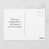 エレガントなハイドレンジアの花のさくお誕生日ポストカード ポストカード (裏面)