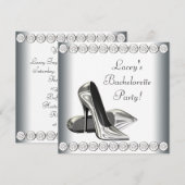 エレガントなハイヒール ブライズメイドパーティー 招待状 (正面/裏面)