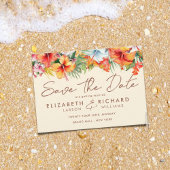 エレガントなハイビスカスの花　トロピカル フローラル ウェディング セーブザデート