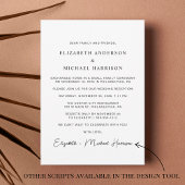 エレガントなハッピーエンドフォトウェディングレセプション 案内状