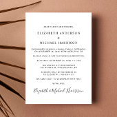 エレガントなハッピーエンドフォトウェディングレセプション 案内状