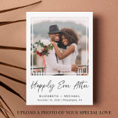 エレガントなハッピーエンド フォト ウェディング レセプション 案内状