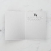 エレガントなハッピーバースデーの蠍座の占星術 カード (内部)