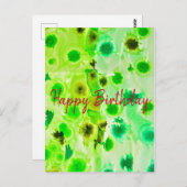 エレガントなハッピーバースデー ポストカード (正面/裏面)