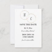 エレガントなハニカム写真 ウェディング セーブ・ザ・デート (裏面)