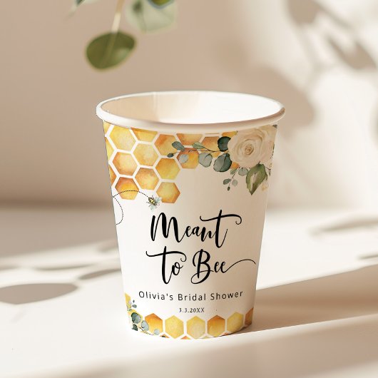 エレガントなハニーバズ ハニーバズのウェディングシャワー 紙コップ